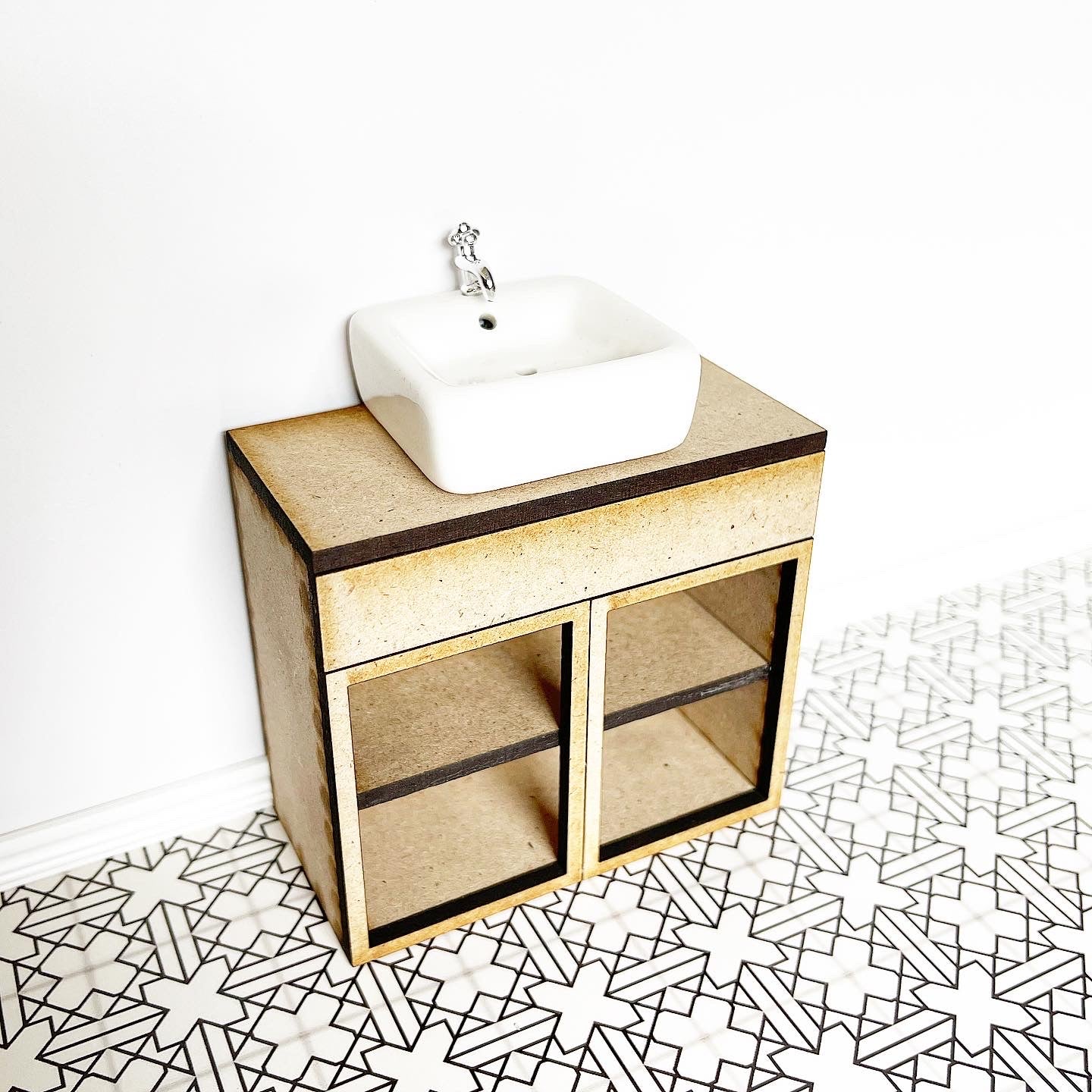 Single Vanity, Open Doors