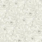 Black and Cream Floral Wallpaper