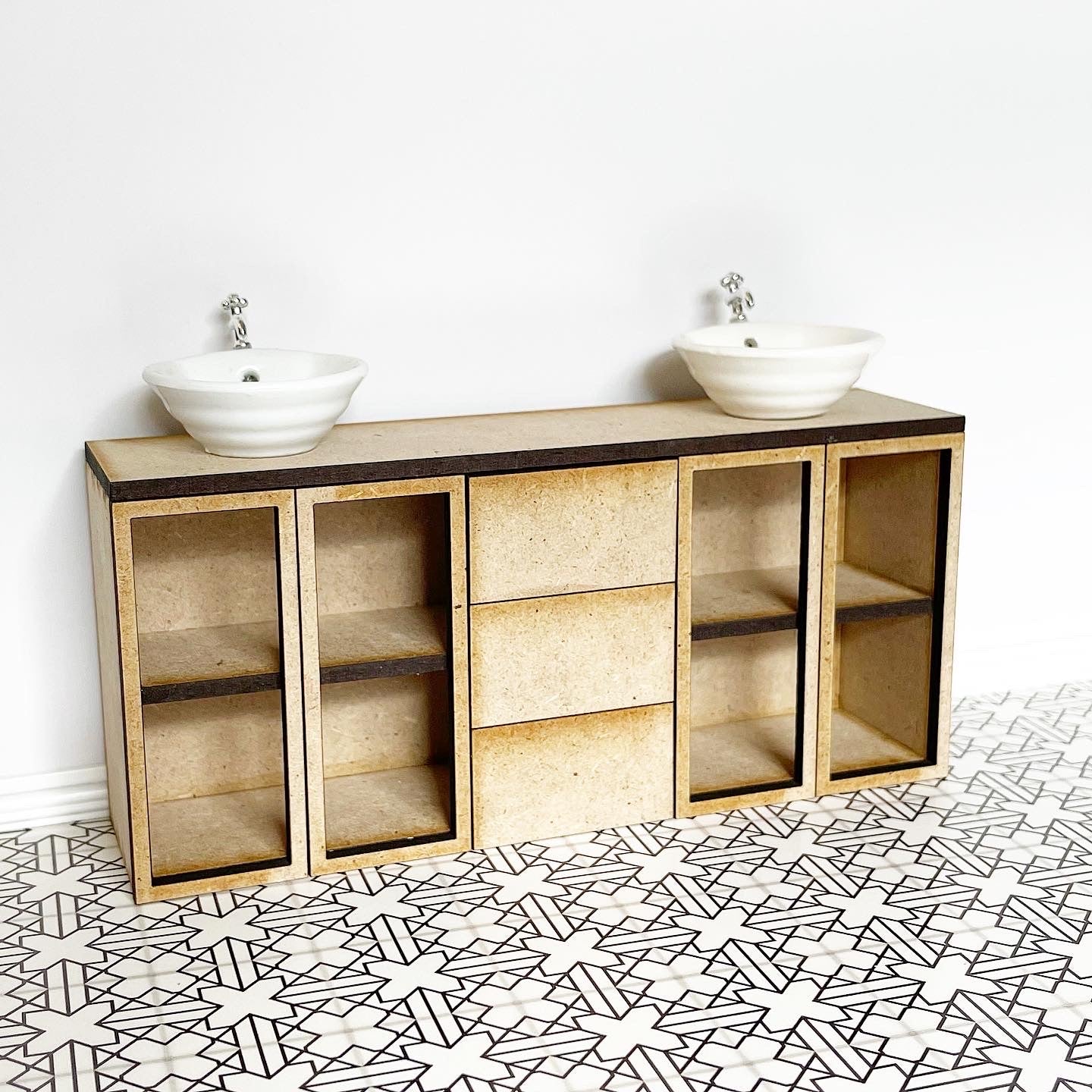 Double Vanity, Open Doors