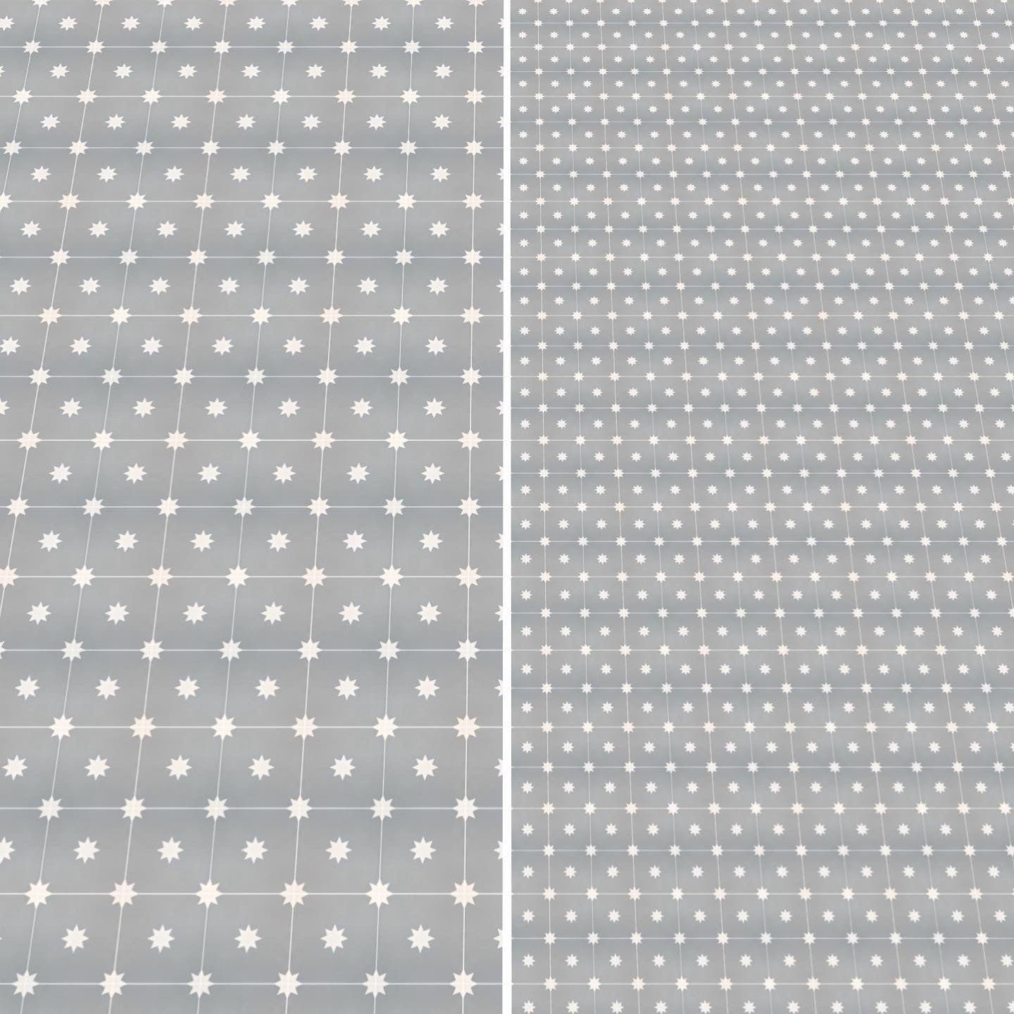 Grey Modern Star Paper Tile