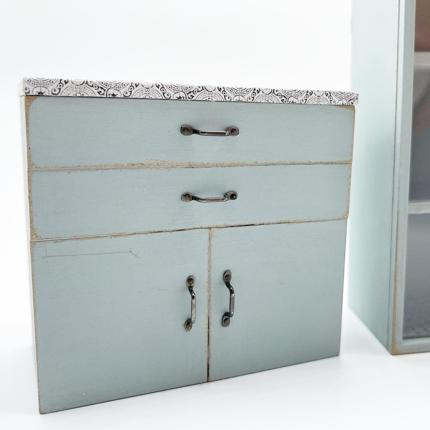 Custom Painted Vanity and Cabinet