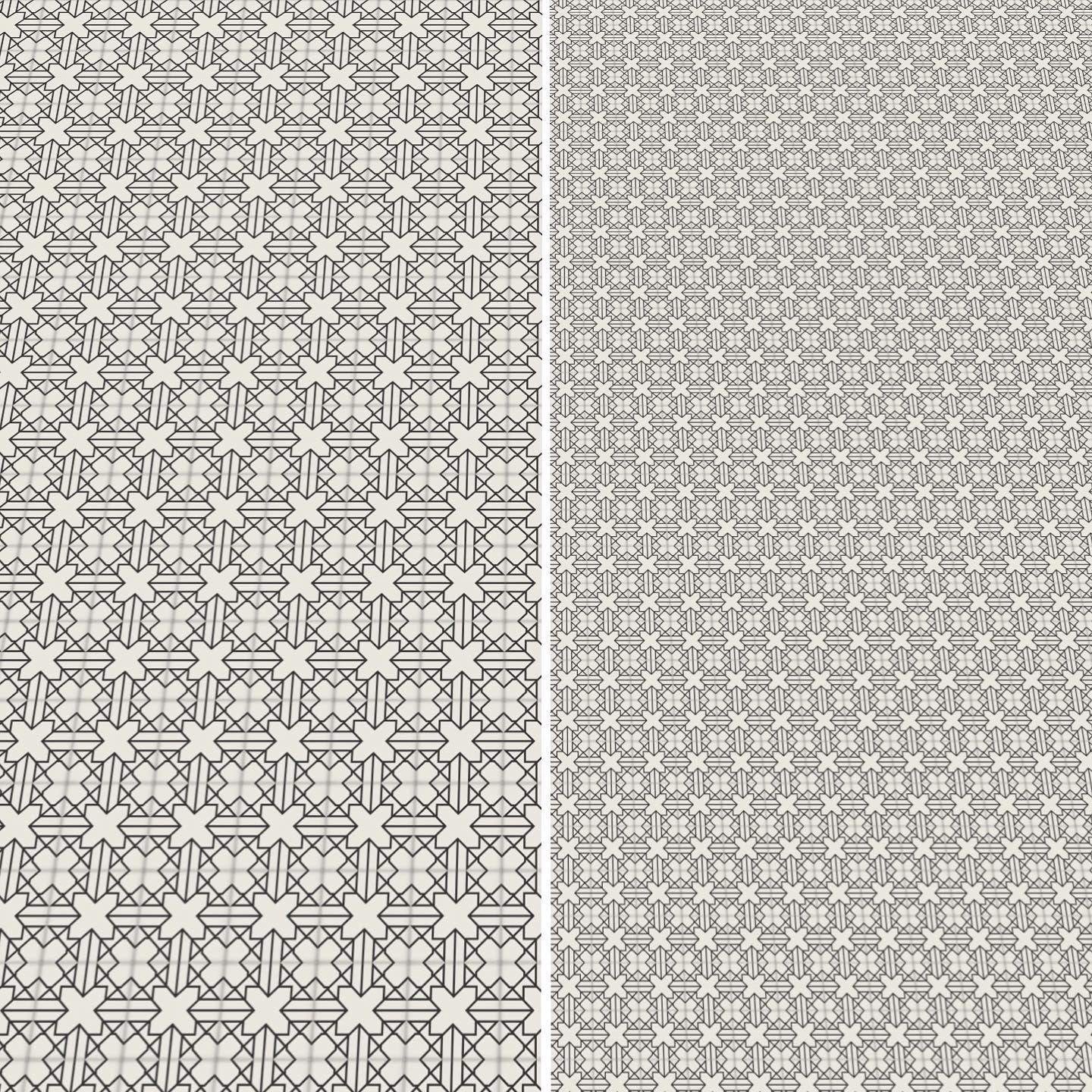 Modern Black and White Paper Tile