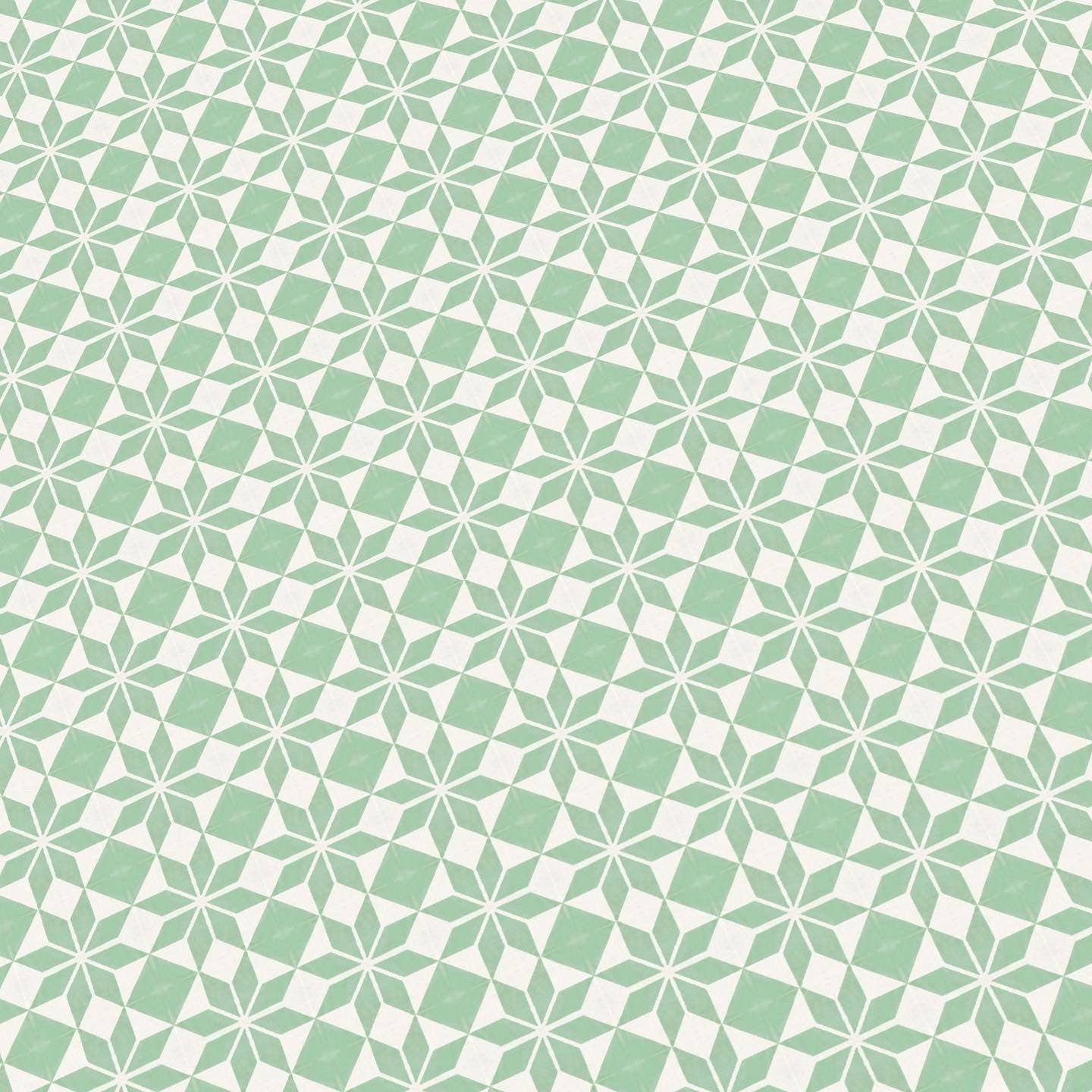 Modern Mint and White Paper Tile