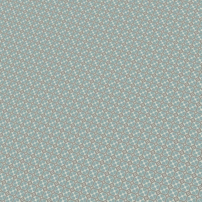 Blue and Black Floral Paper Tile