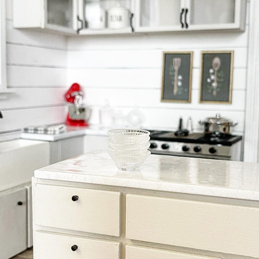 Clear Wide Bowl Set