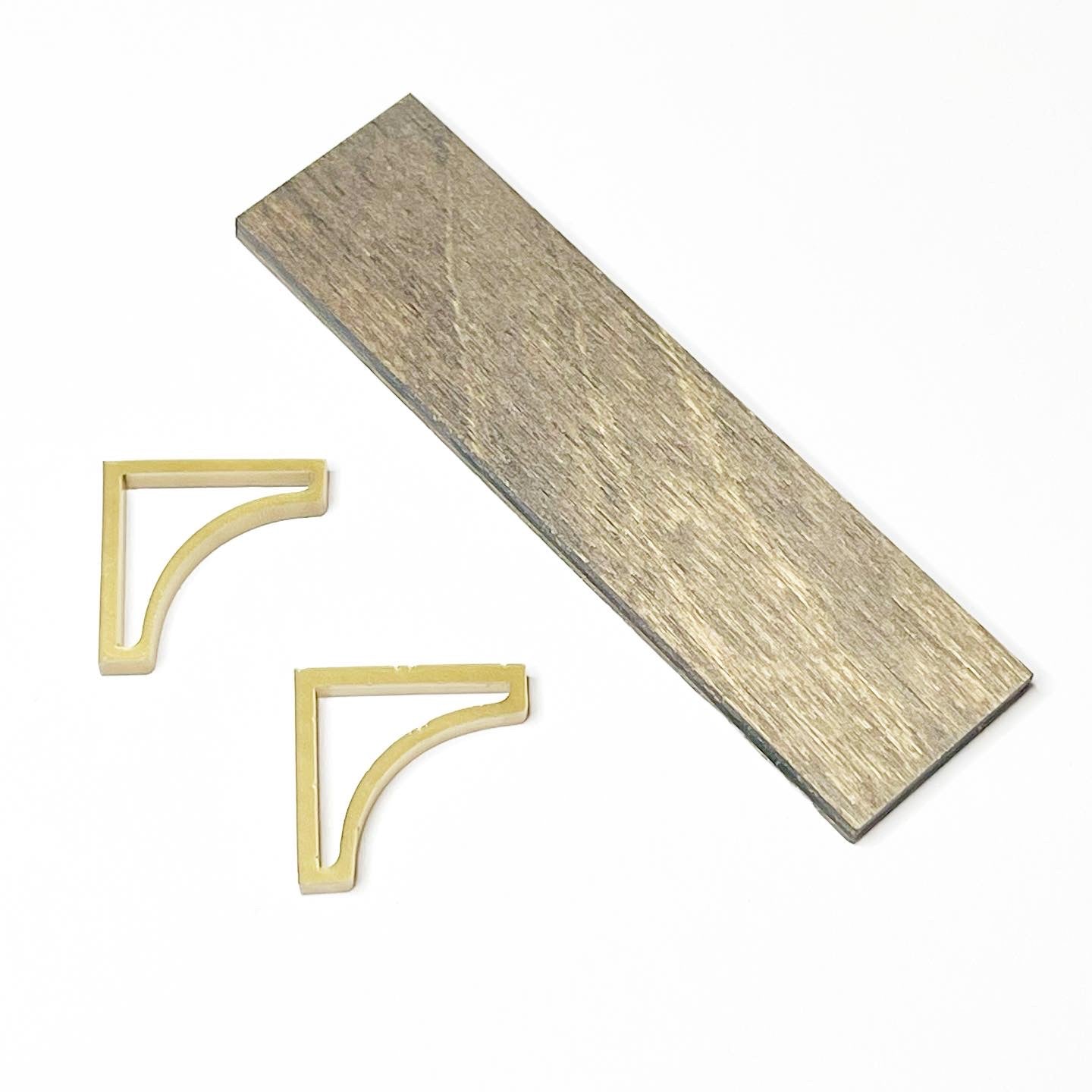 Standard Gold Brackets with Optional Shelf