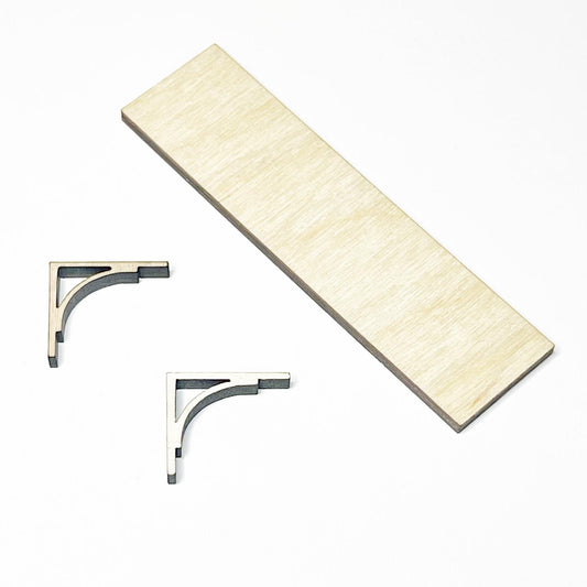 Modern Unfinished Wood Brackets with Optional Shelf