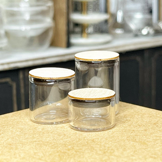 Glass Canisters (Set of 3)