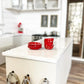 Red Speckle Plate and Bowl Set