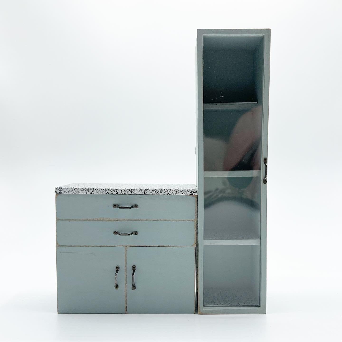 Custom Painted Vanity and Cabinet
