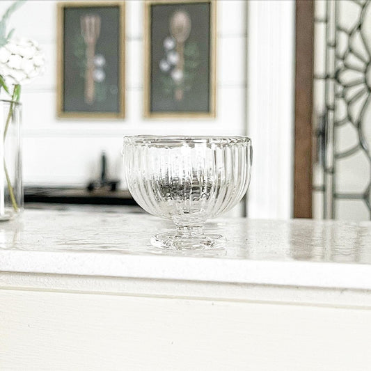 Clear Glass Pedestal Bowl