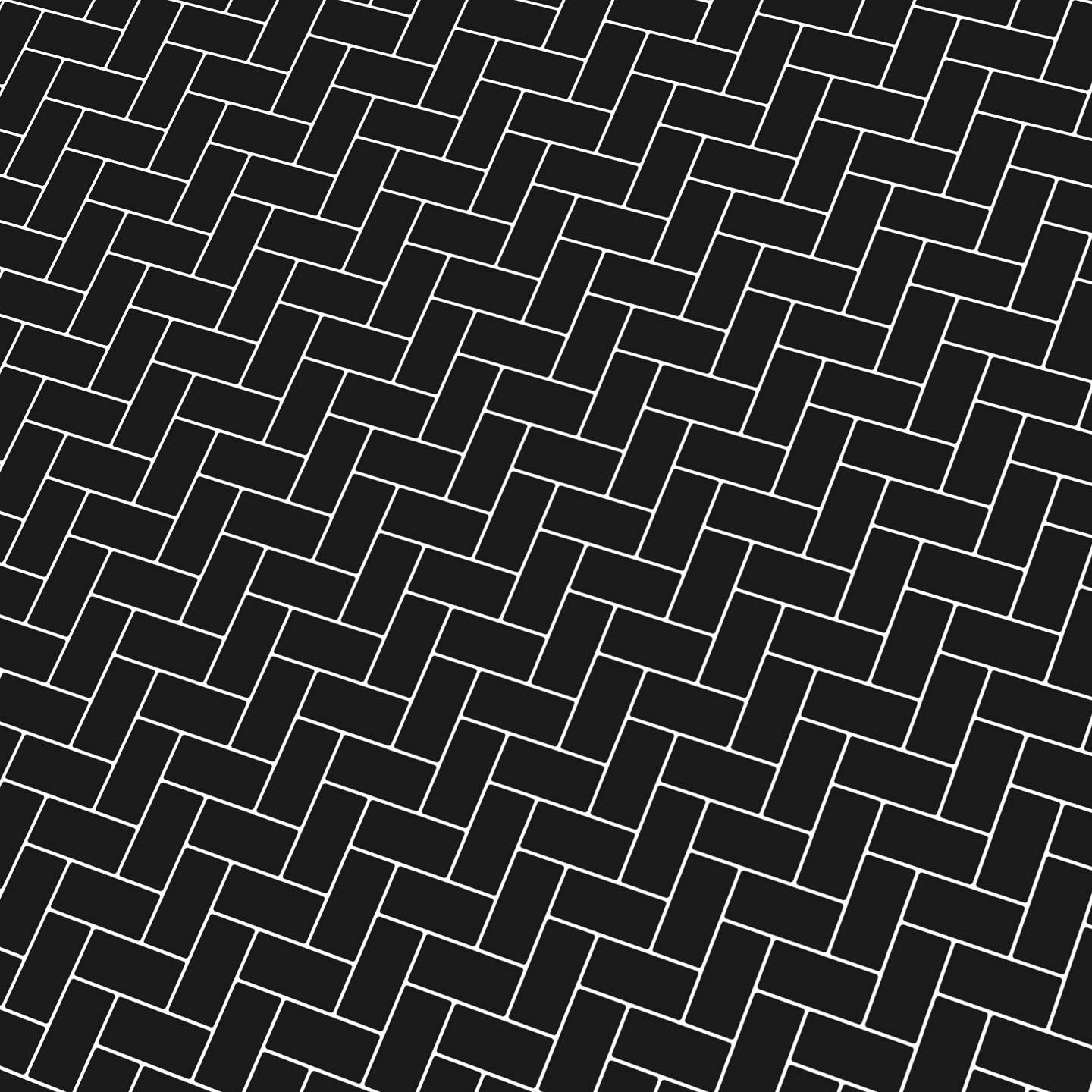 Black Herringbone Subway Paper Tile
