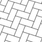 White Herringbone Subway Paper Tile