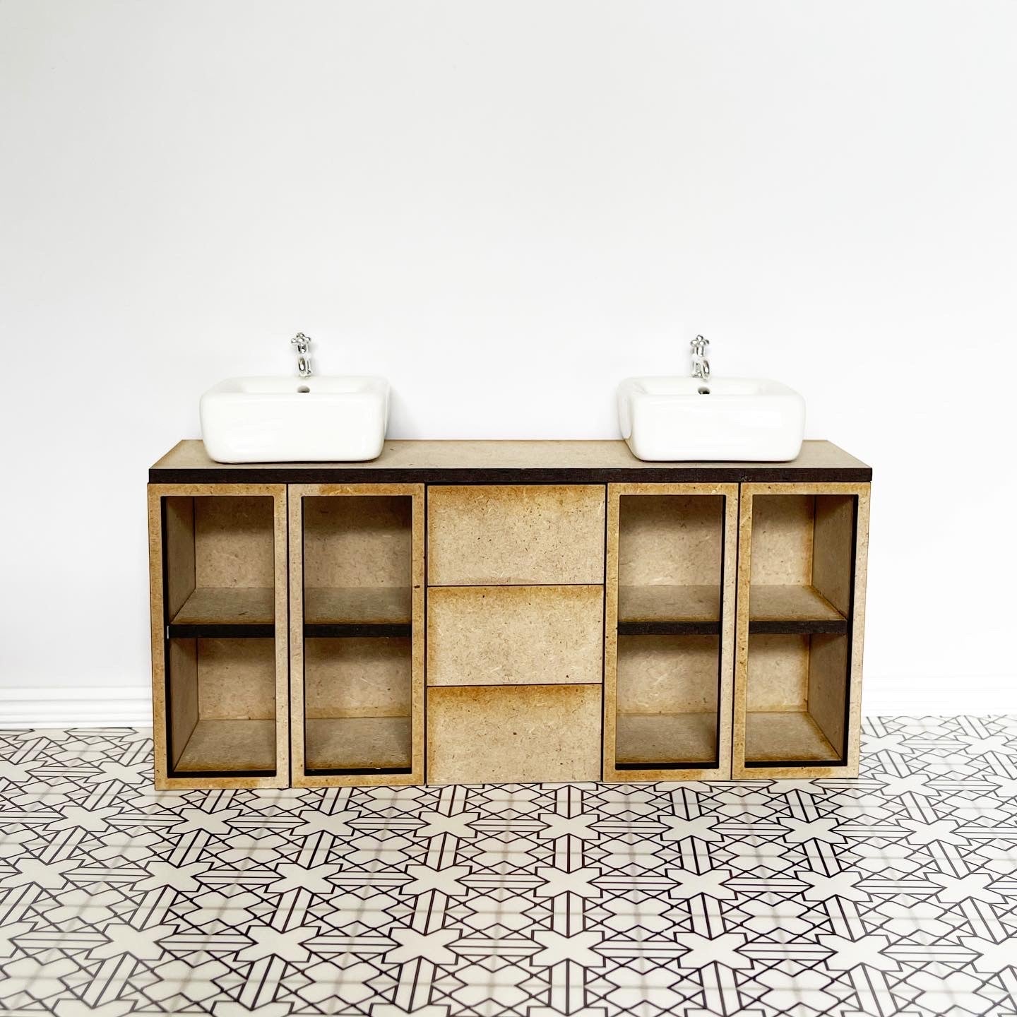 Double Vanity, Open Doors