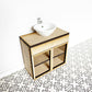 Single Vanity, Open Doors