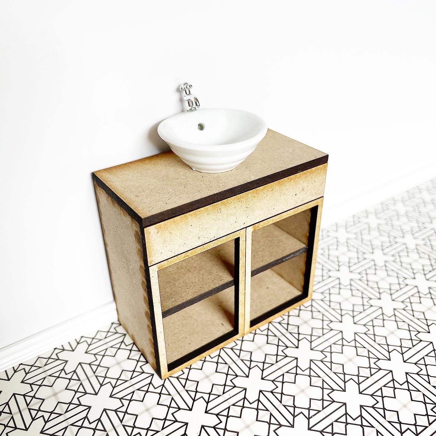 Single Vanity, Open Doors