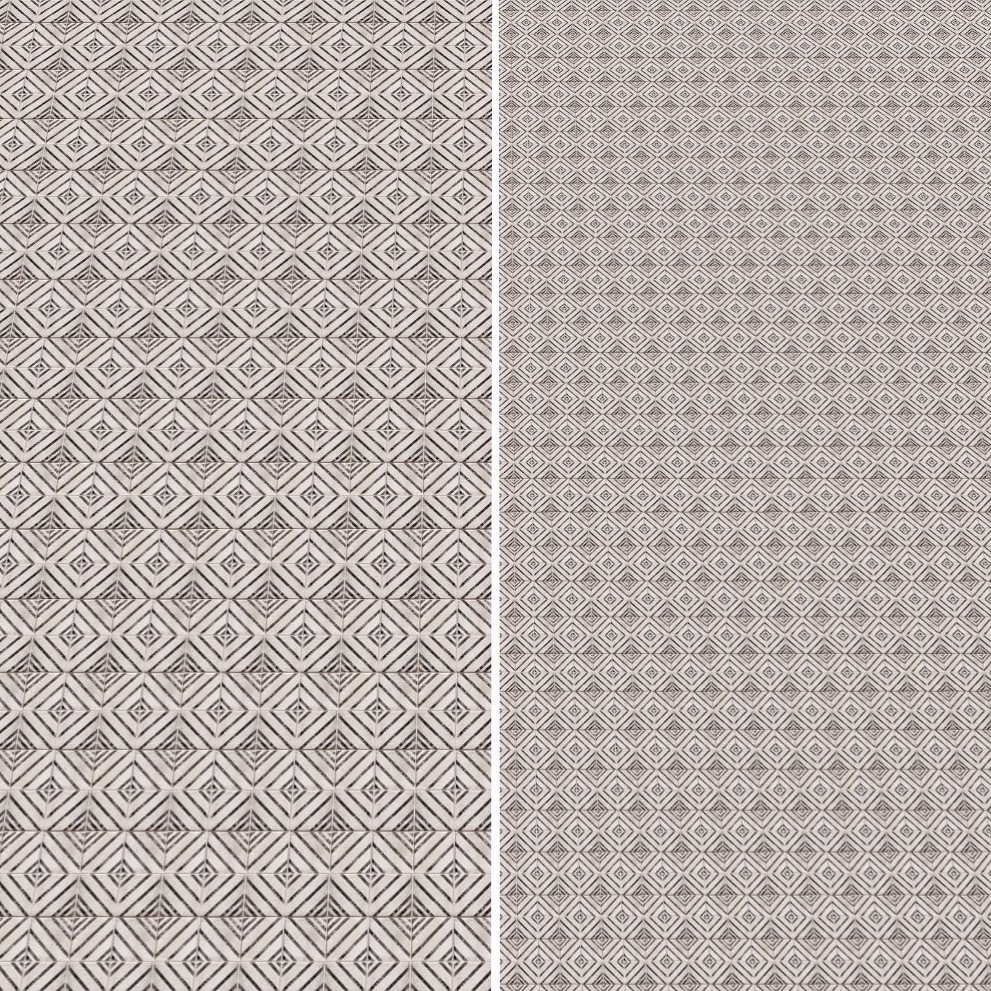 Navy and Cream Diamond Paper Tile