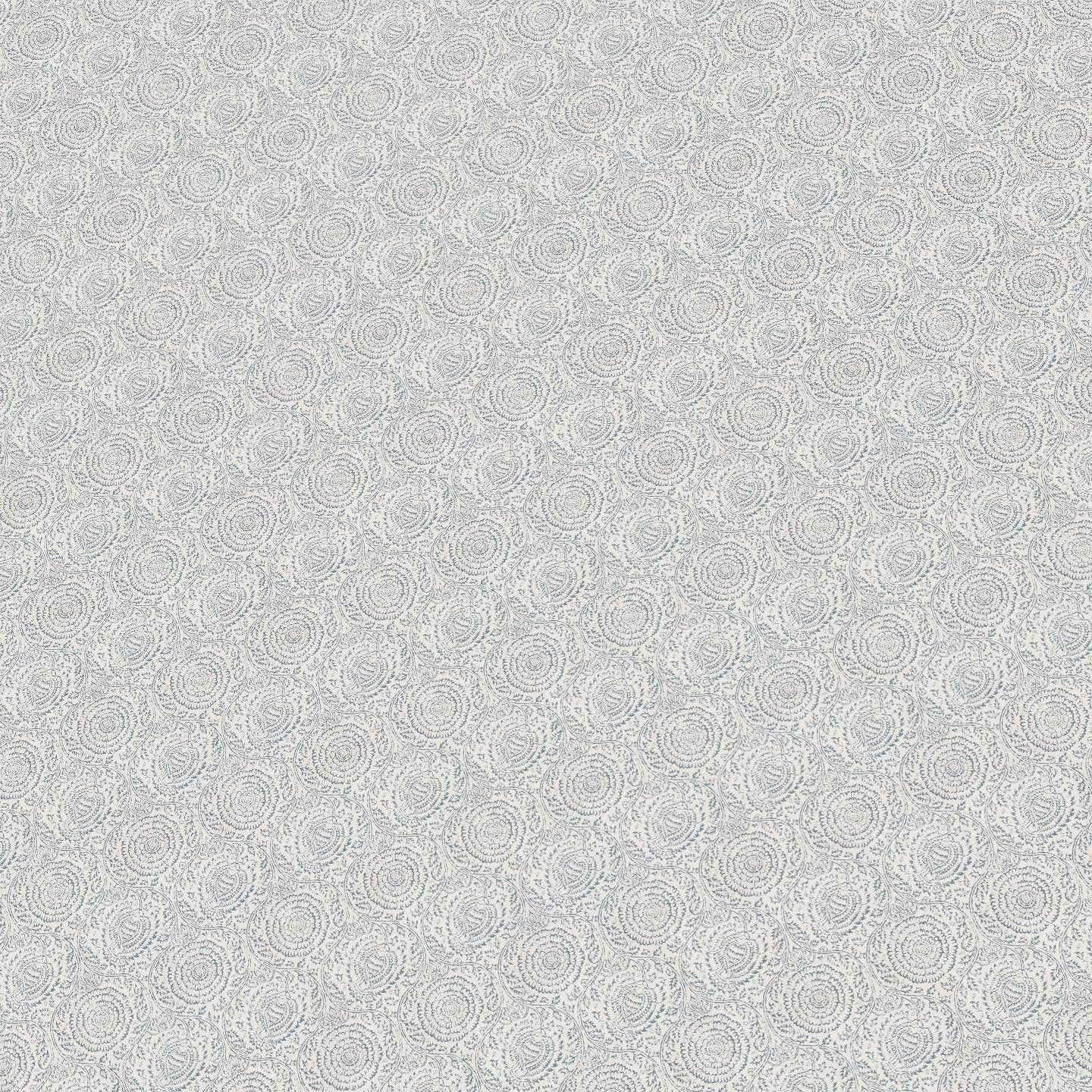 Blue and Cream Floral Wallpaper