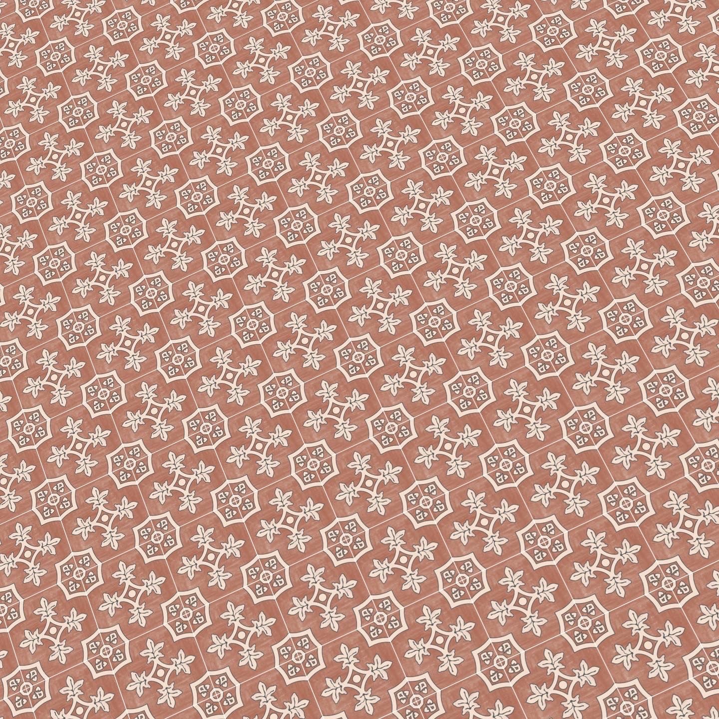Rusty Red and Cream Paper Tile