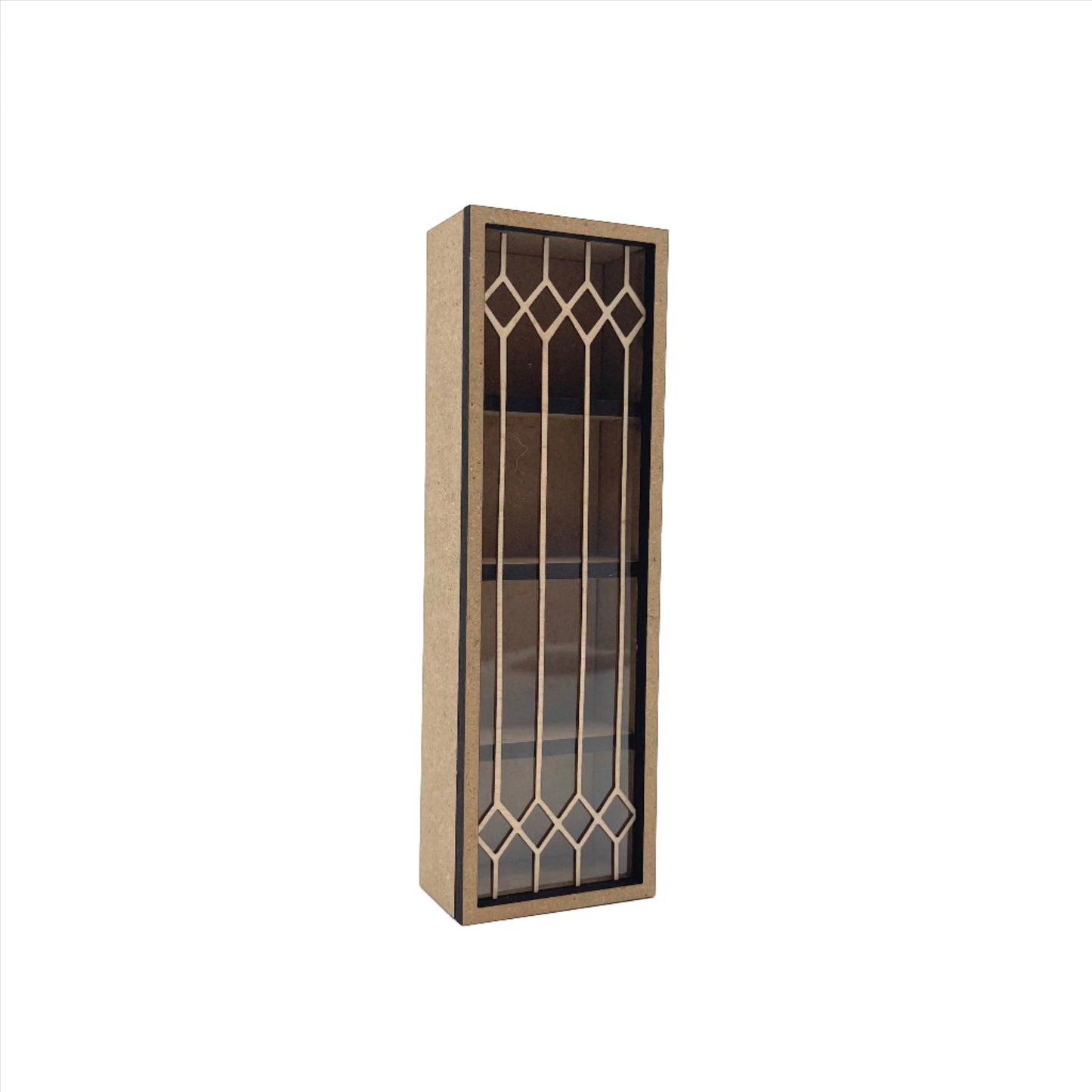Single Upper Tall Cabinet, Leaded Glass