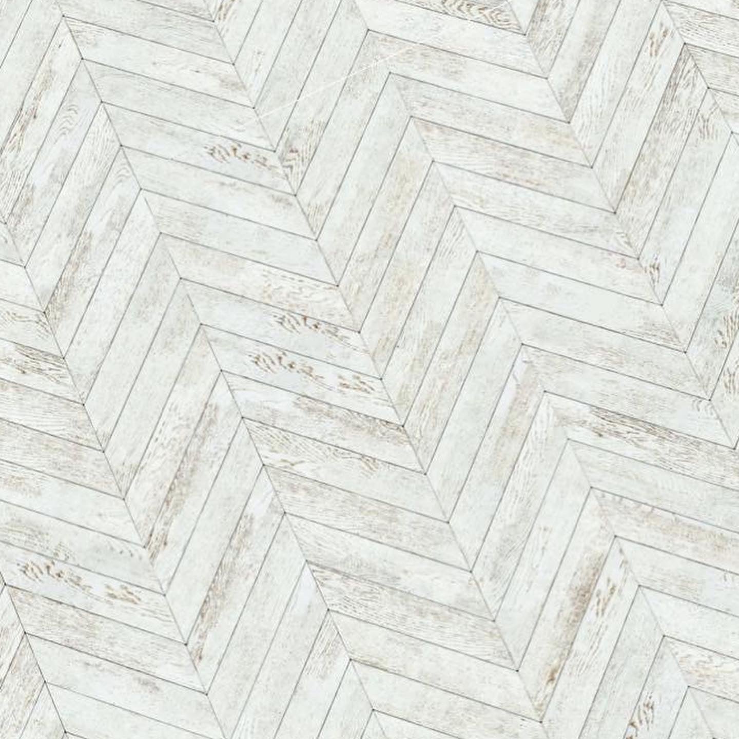 Whitewash Herringbone Wood Paper Flooring