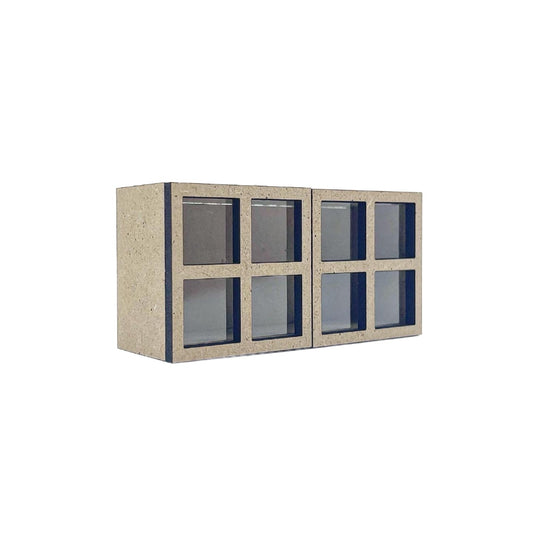Double Upper Half Cabinet, Cross