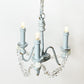 Powder Blue Chandelier, Battery Operated