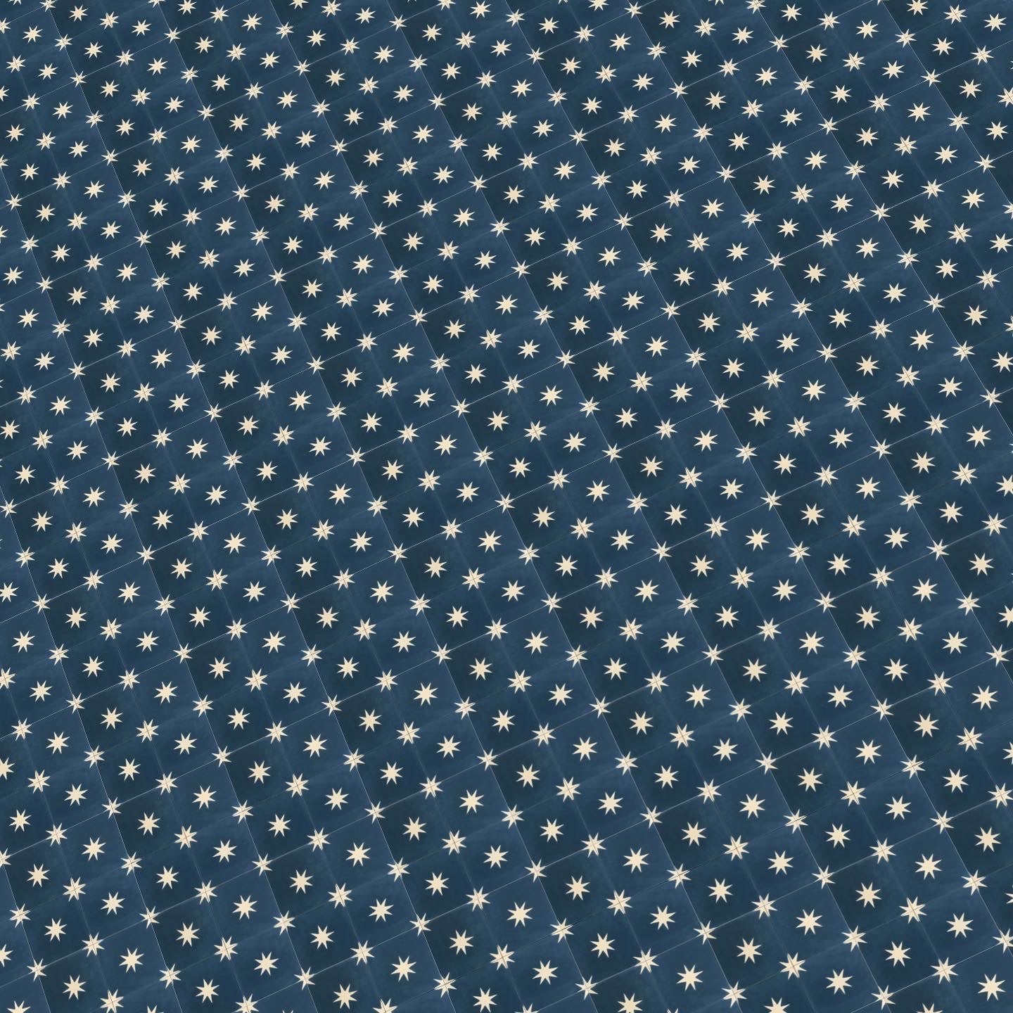 Navy Blue Modern Star Paper Tile